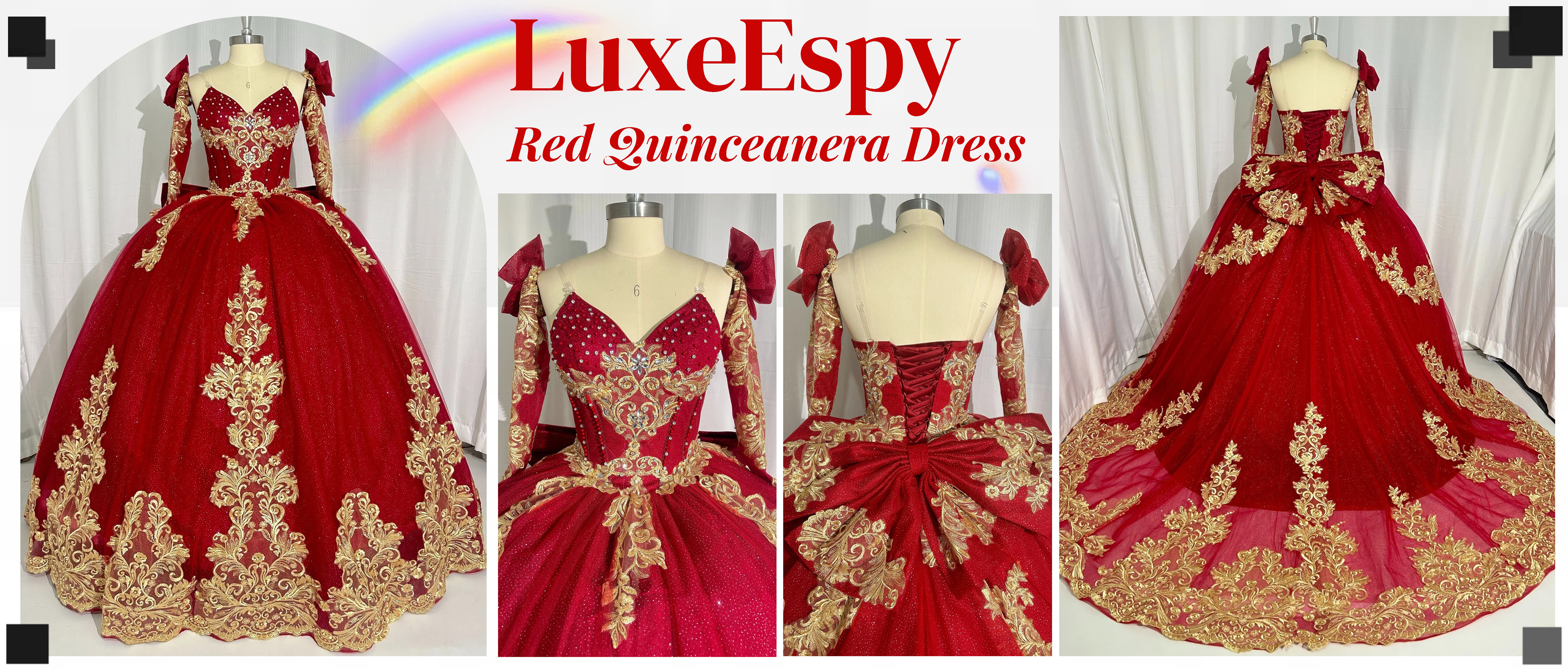 fitted lace wedding dress LuxeEspy Glitter Beaded Black Quinceanera Dresses with Sleeves Gold  Appliques Off Shoulder Sweet 16 Dresses with Train Vestidos de quinceañera  2 at Amazon Women's Clothing store