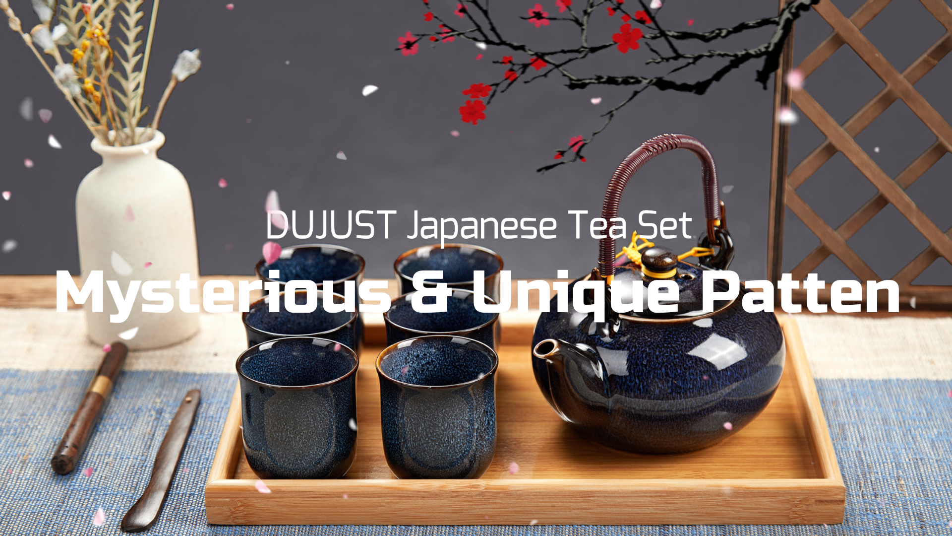 Amazon.com | DUJUST Japanese Tea Set for 6, Kiln Altered Glaze