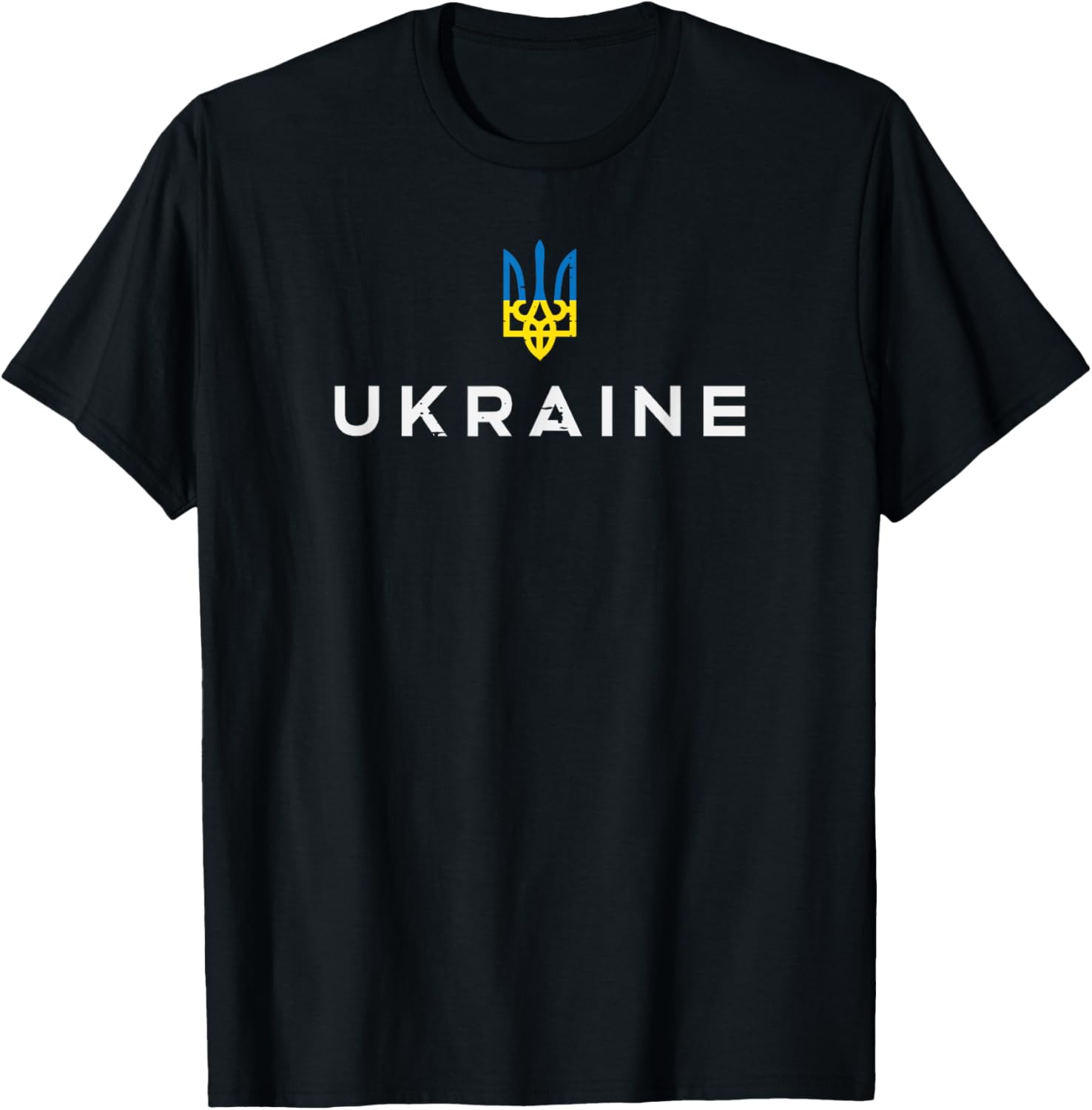 Ukraine Crest Emblem Ukrainian Trident Tryzub Women Men Kids T-Shirt Medium 