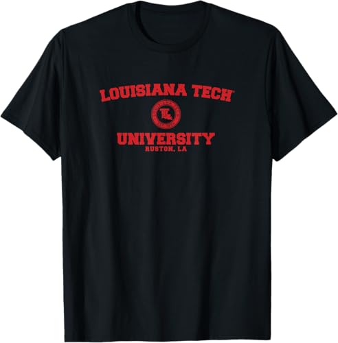 Louisiana Tech Bulldogs Large One Color T-Shirt Negro,Asfalto,Gris Oscuro,Plateado,Jaspeado Oscuro,Gris Jaspeado