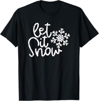 Let It Snow Christmas Snowflake T-Shirt