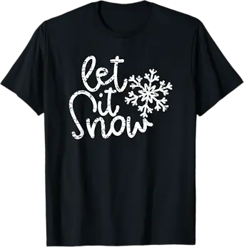 Let It Snow Christmas Snowflake T-Shirt