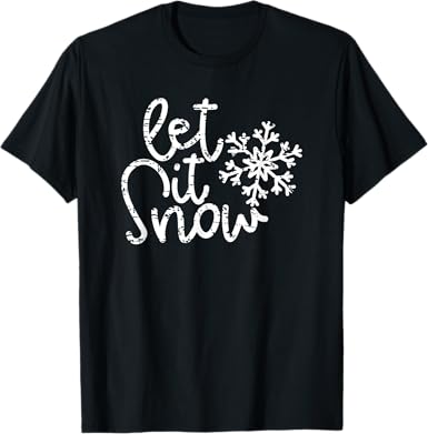 Let It Snow Christmas Snowflake T-Shirt
