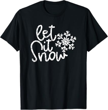 Let It Snow Christmas Snowflake T-Shirt