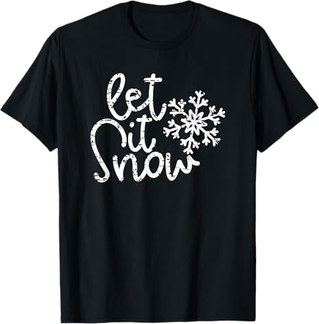 Let It Snow Christmas Snowflake T-Shirt