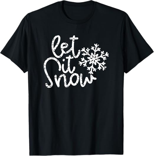 Let It Snow Christmas Snowflake T-Shirt