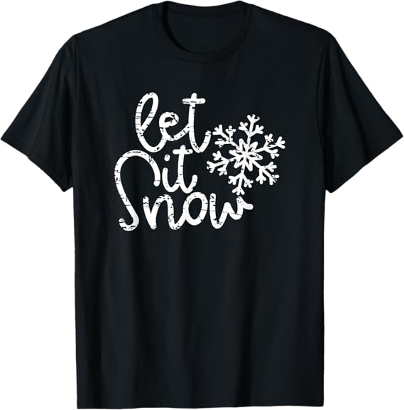 Let It Snow Christmas Snowflake T-Shirt