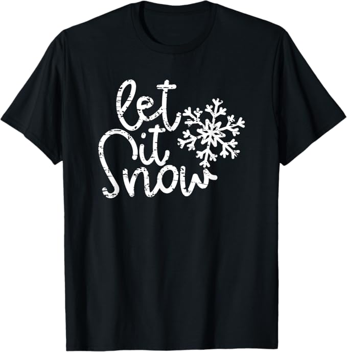 Let It Snow Christmas Snowflake T-Shirt