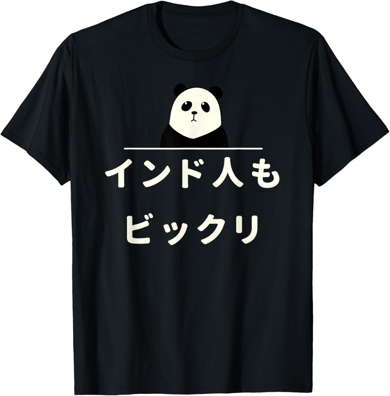 面白い 「インド人もビックリ」おもしろギャグ-ジョーク 漢字 インド人もビックリ 文字入り Tシャツ