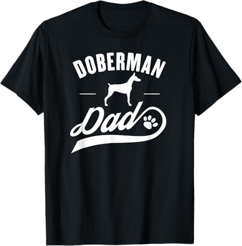 Doberman Dad - Camiseta para amante del dueño del perro Negro S
