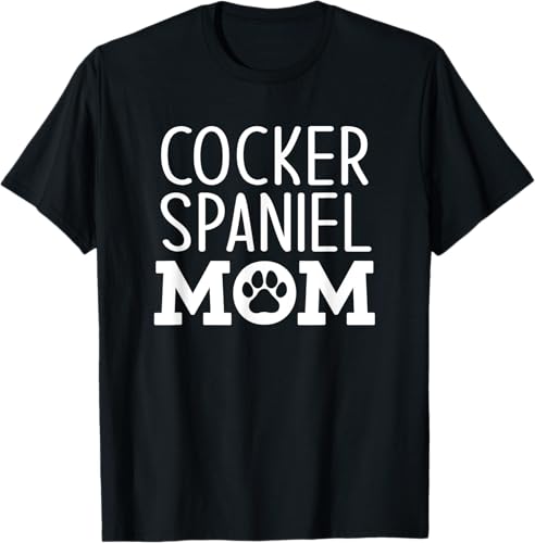 Funny Cocker Spaniel Mom Dog Paw Puppy - Camiseta retro Negro -