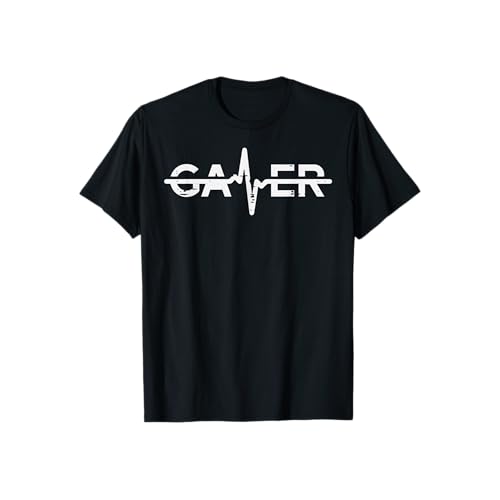 Gamer Heartbeat Funny Video Gaming Men Boys Kids Teens Youth T-Shirt