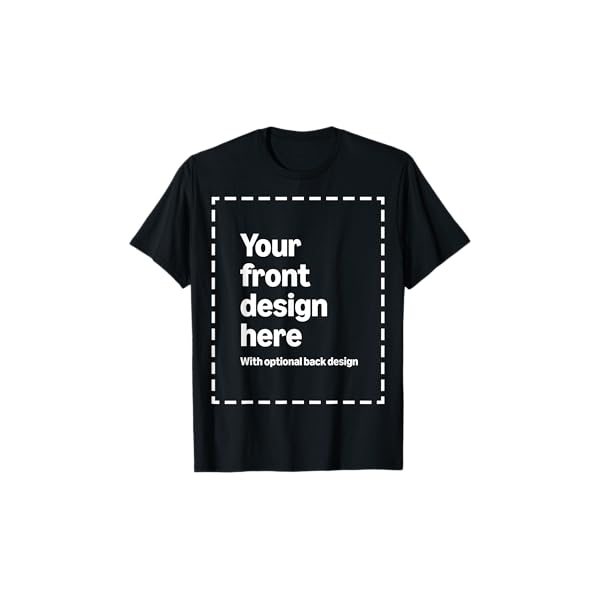 Custom Front & Back Print T-Shirt with Your Image for Men, Women and Kids by Modify by Amazon Merch on Demand