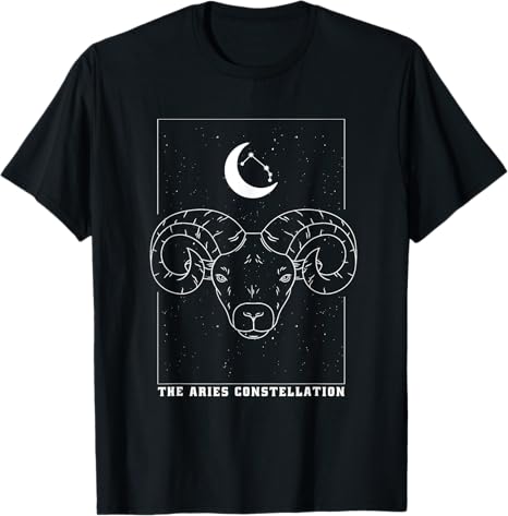 Zodiac Ram Symbol - The Aries Constellation Horoscope T-Shirt