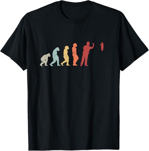  Vintage Darts Evolution Funny Dart Darts Player Gift T-Shirt 