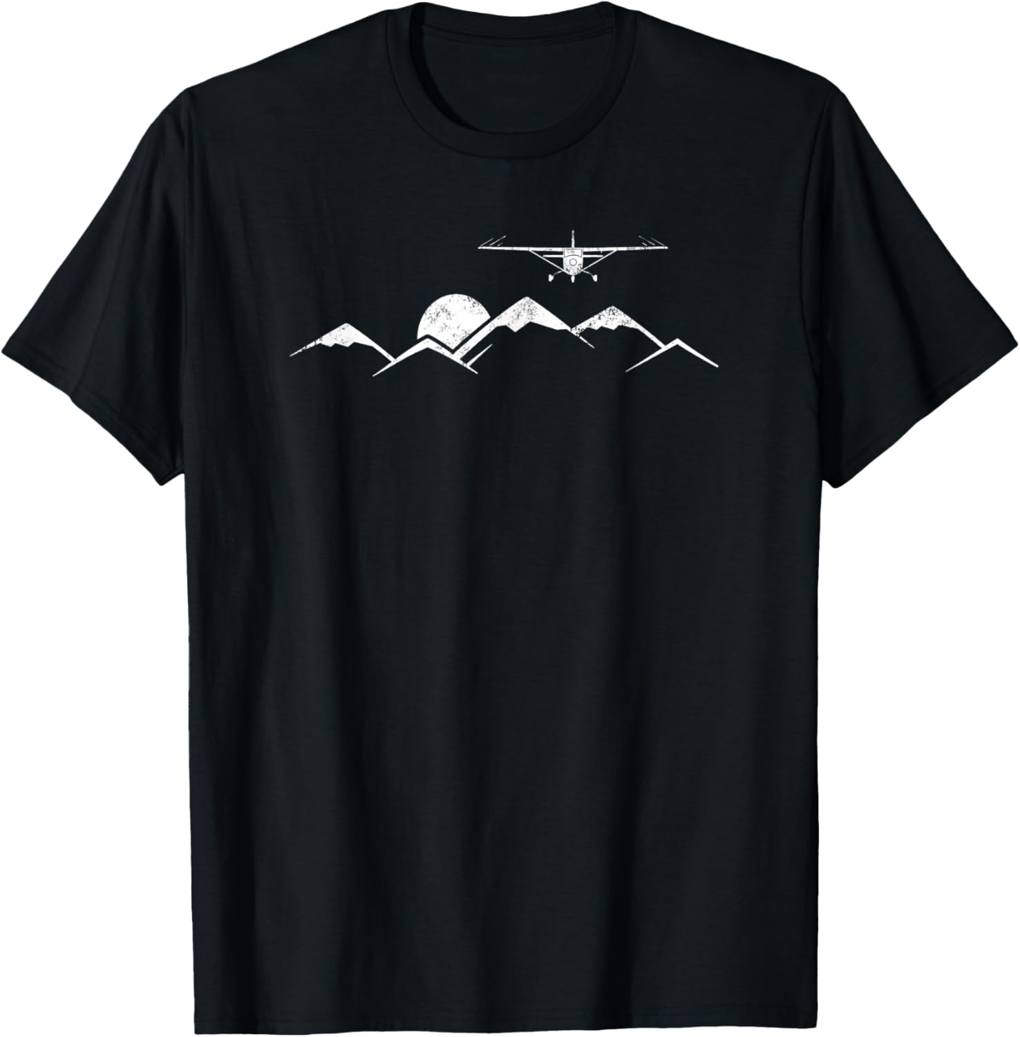 Airplane Over Mountains Gift for Pilots T-Shirt