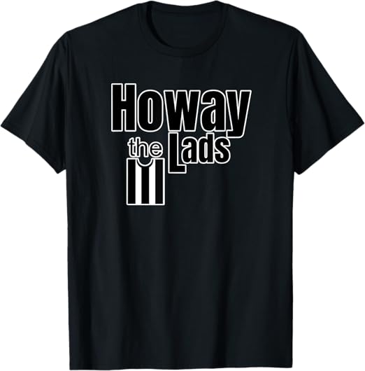 Newcastle t-shirt: Fan Howay the Lads Black and White T-Shirt