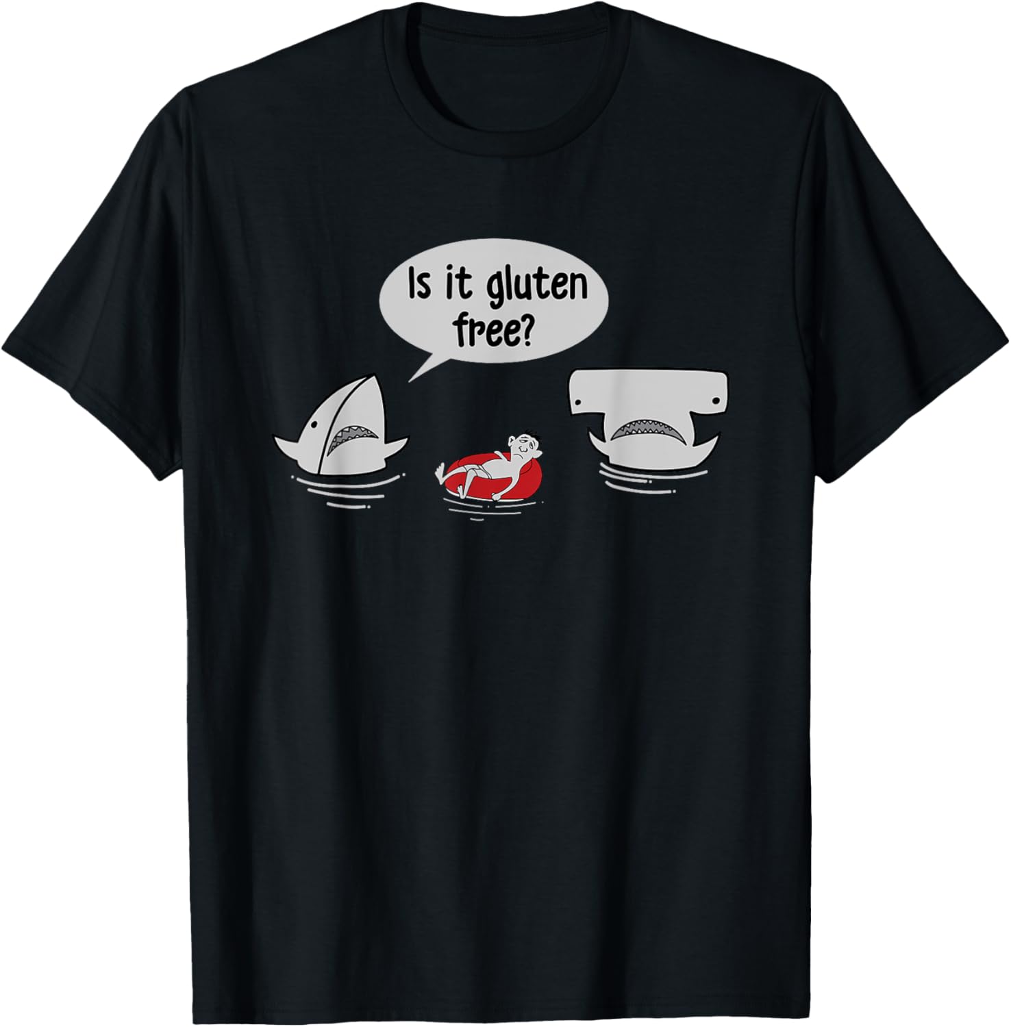 Is This Gluten Free Funny Shark Snack Marine Biologist T-Shirt