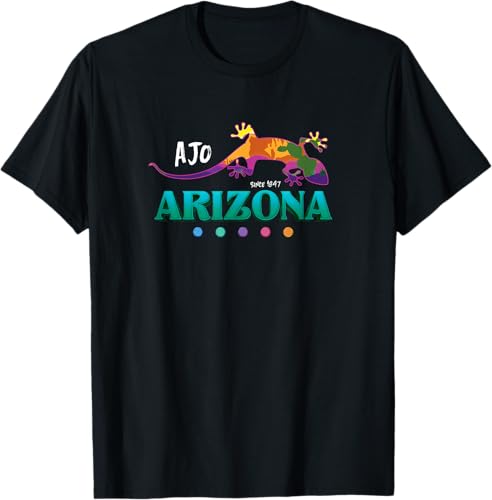 Ajo Arizona USA Southwest Desert Gecko - Camiseta de recuerdo de vacaciones, Negro -