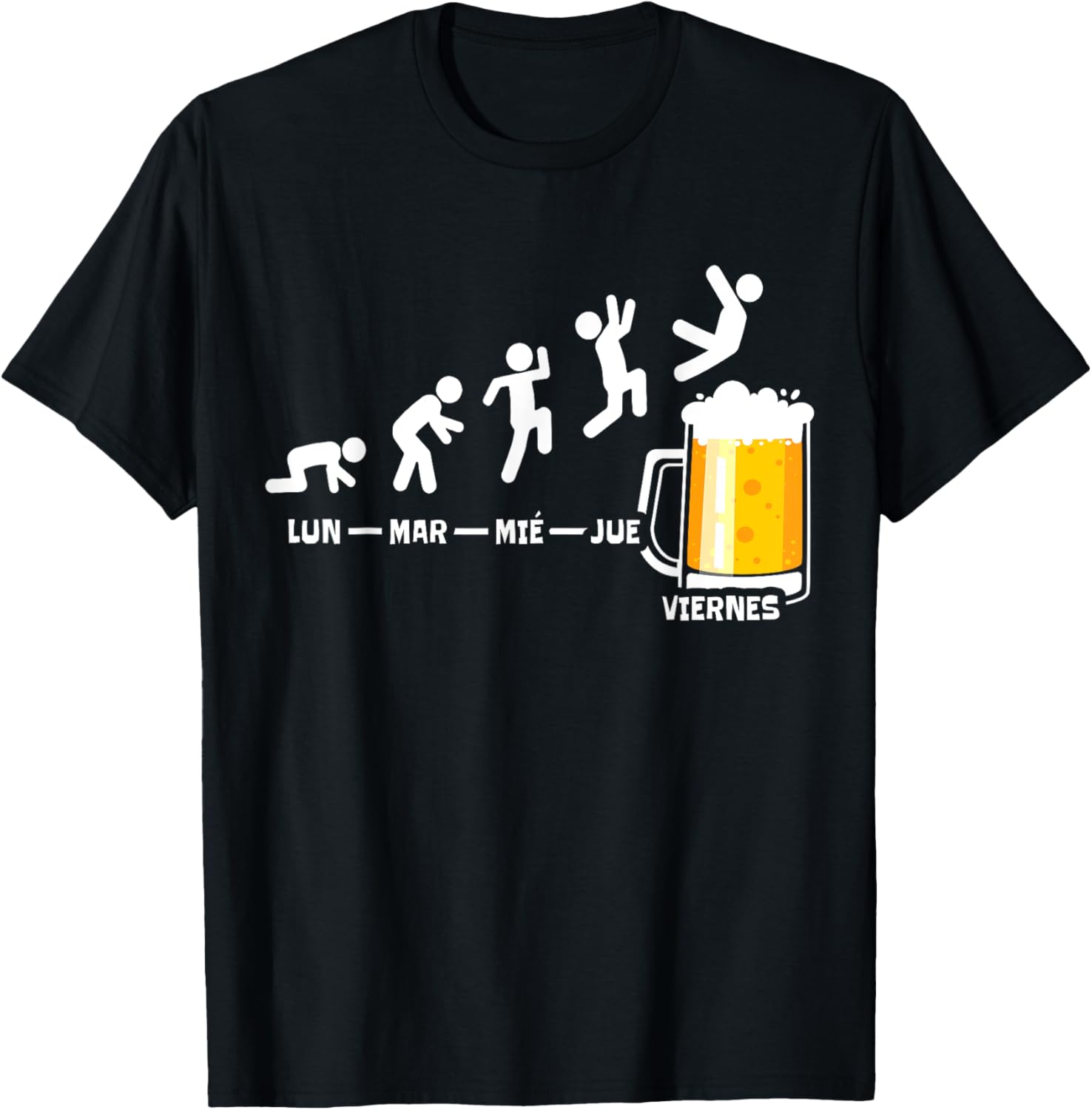 Viernes de Cerveza: Regalo de Camiseta 1 Cerveza Semana Viernes Fin De Semana Regalo De Cerveza Camiseta