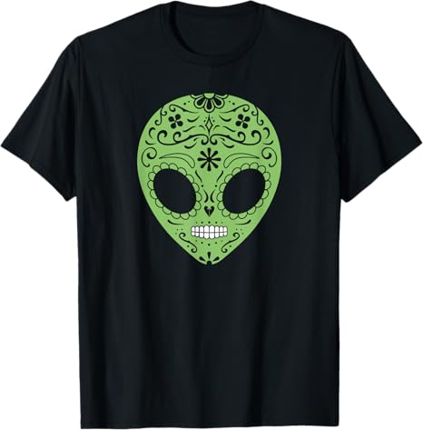 Alien Head Shirt Sugar Skull