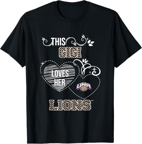 North Alabama Lions This Gigi Loves Team Mascot Chevron T-Shirt