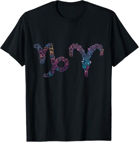 Astrology Love Horoscope Signs Capricorn and Aries Couple T-Shirt