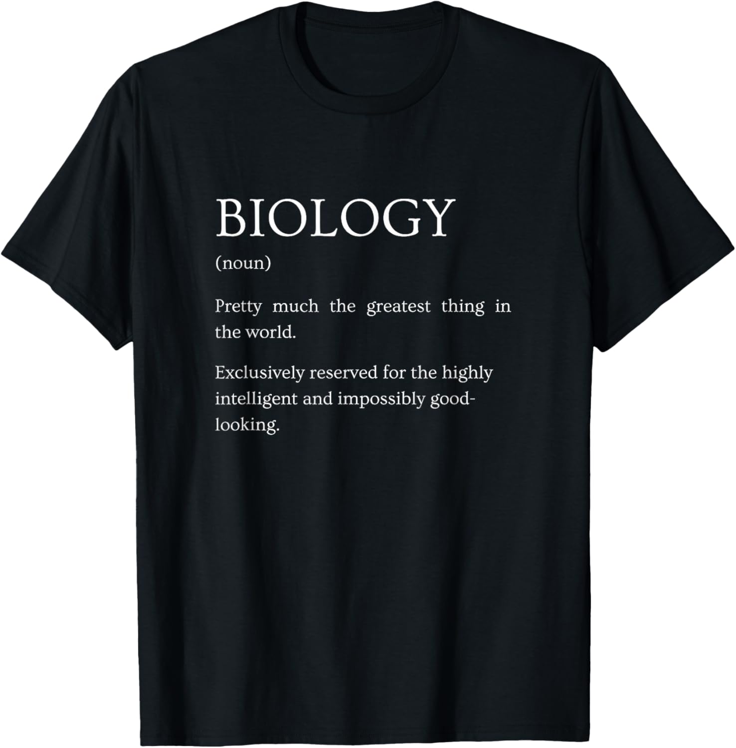 Biology Definition – Funny Sarcastic Biology Subject Unisex-Adults T-Shirt Black Small V-Neck Short Sleeve