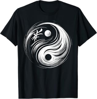 Yin and Yang Symbol Calligraphy Art StoreCool Yin and Yang Symbol Calligraphy Art Style Men Women T-Shirt