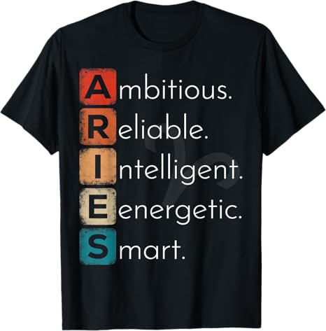 Aries Zodiac Sign Men Women Kids Aries March April Birthday T-Shirt