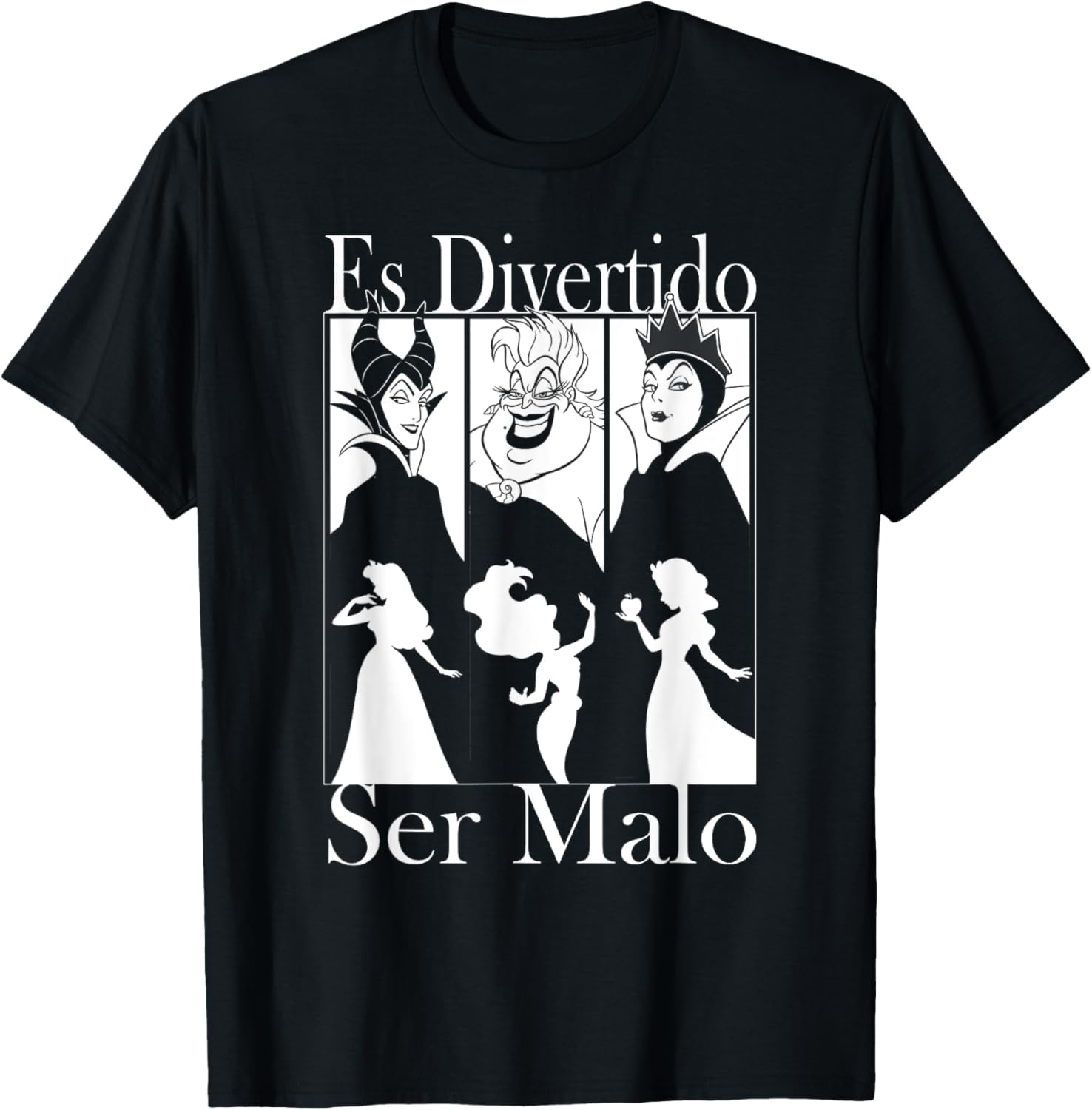 Disney Villains It's Fun to Be Bad Group Shot T-Shirt, Black, S