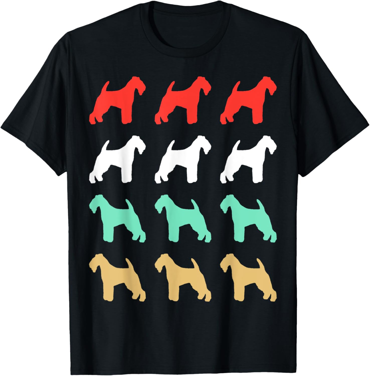 Vintage Lakeland Terrier Dog Lover Design Retro Gift T-Shirt