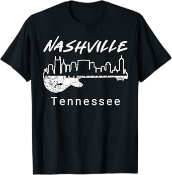 Souvenir Tee Shirts From Nashville Tn Guitar Nashville Gifts T-Shirt