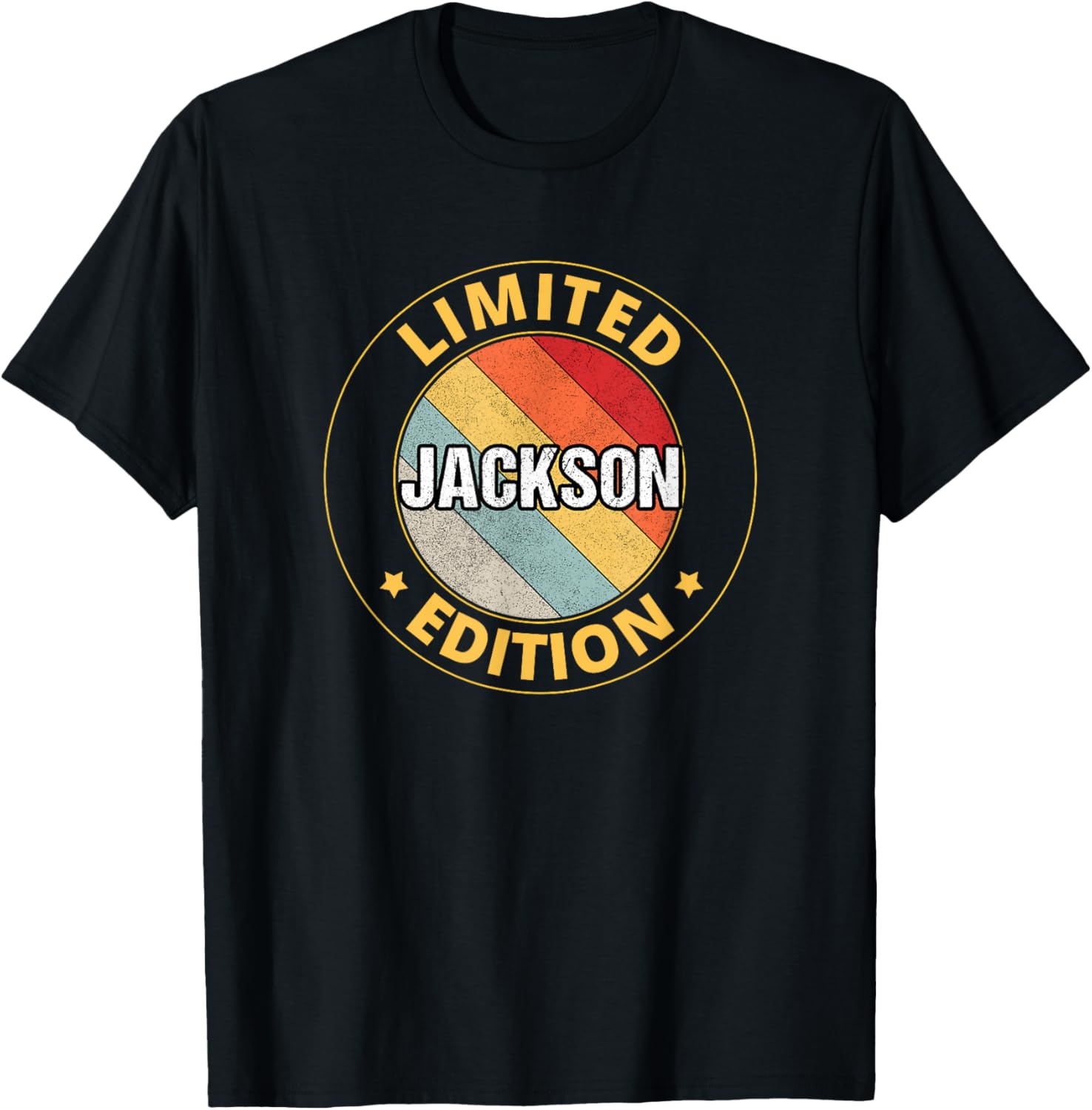 Jackson Name T-Shirt, Small, Black