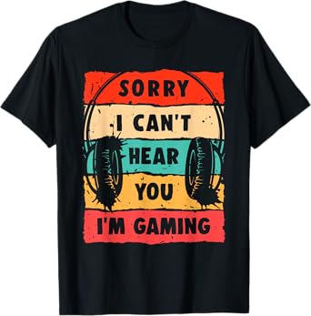 Funny Gamer Shirt for Teens Boys Men Video Gaming T-Shirt