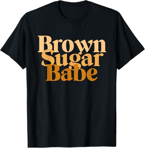 Camiseta negra orgullosa de Brown Sugar Babe para mujer africana del orgullo Negro S