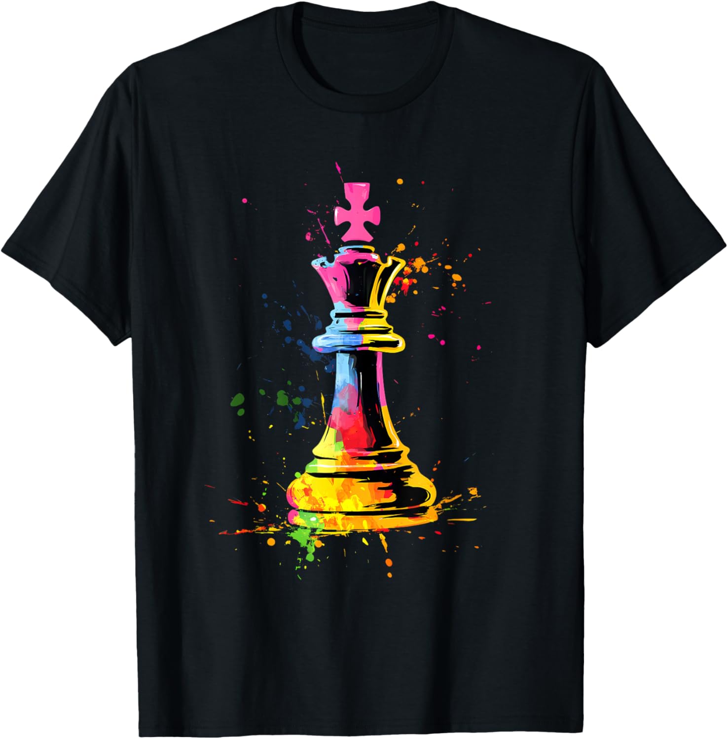 Camiseta de reproductor de ajedrez colorido