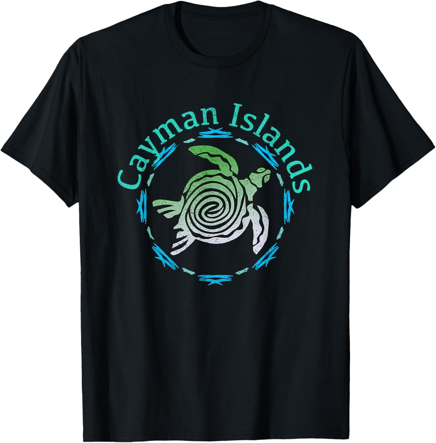 Cayman Islands Vintage Tribal Turtle T-Shirt