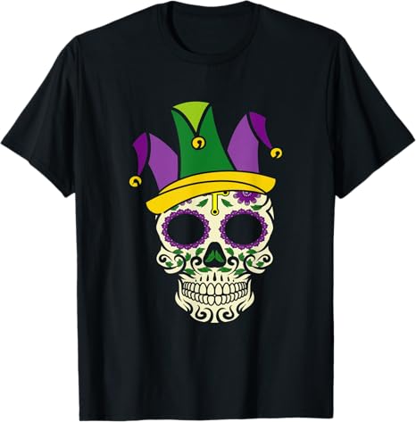 Carnival Mask Jester Hat Mardi Gras Sugar Skull