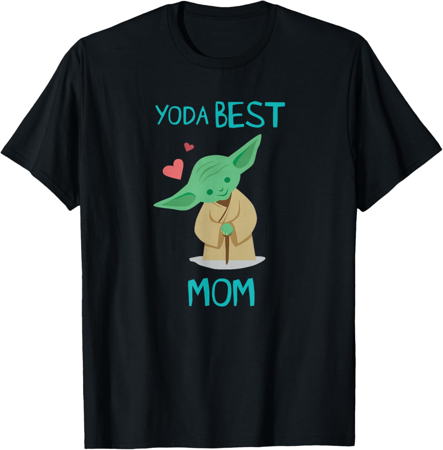 Star Wars Yoda Best Mom Hearts Mother's Day T-Shirt