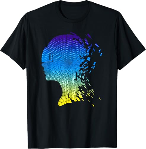 Camiseta con diseño de auriculares de realidad virtual de VR Fans, Negro, S Negro,Azul Marino,Azul Pastel,Plateado,Limón