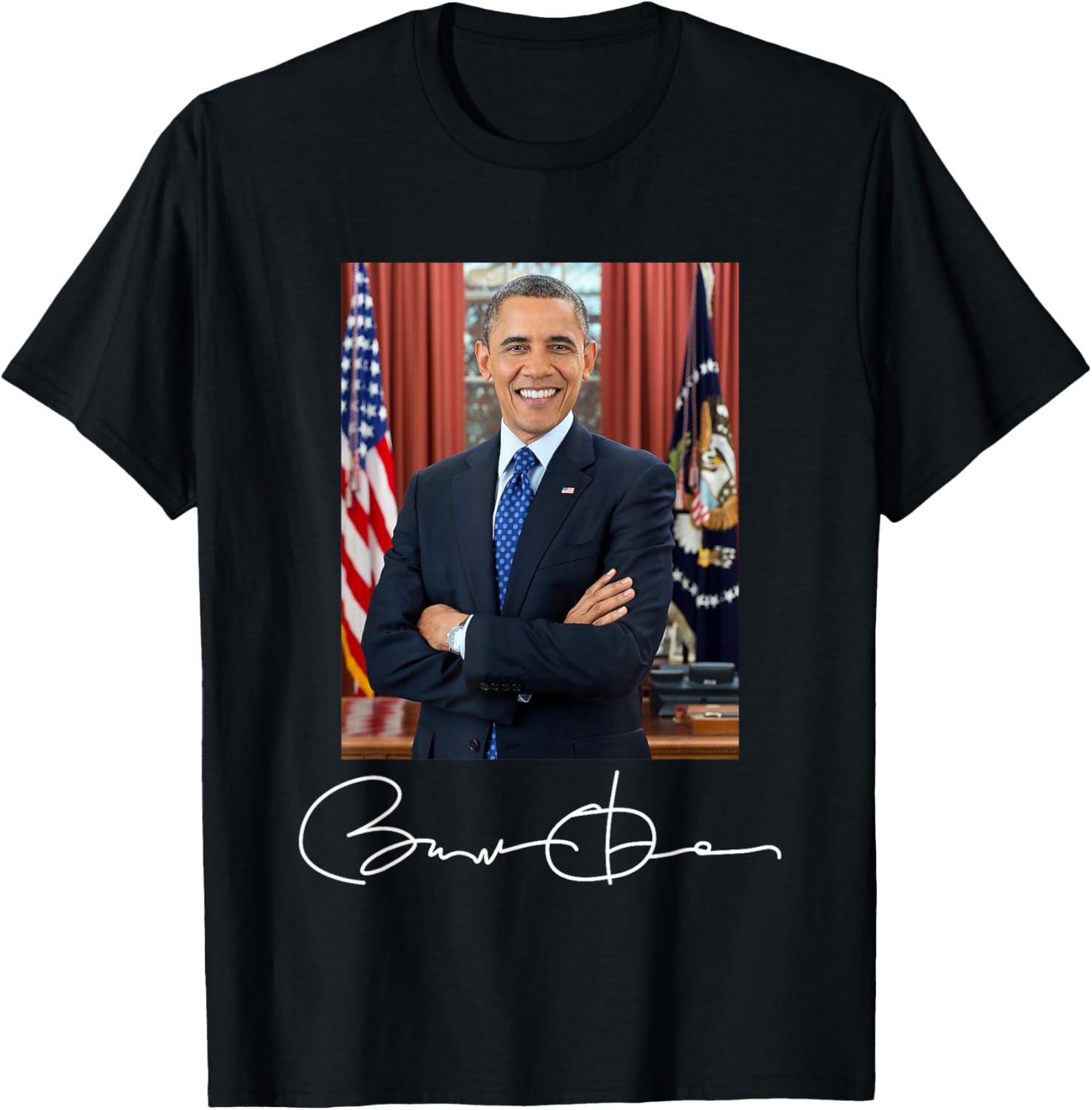 Barack Obama Signature and Portrait T-Shirt
