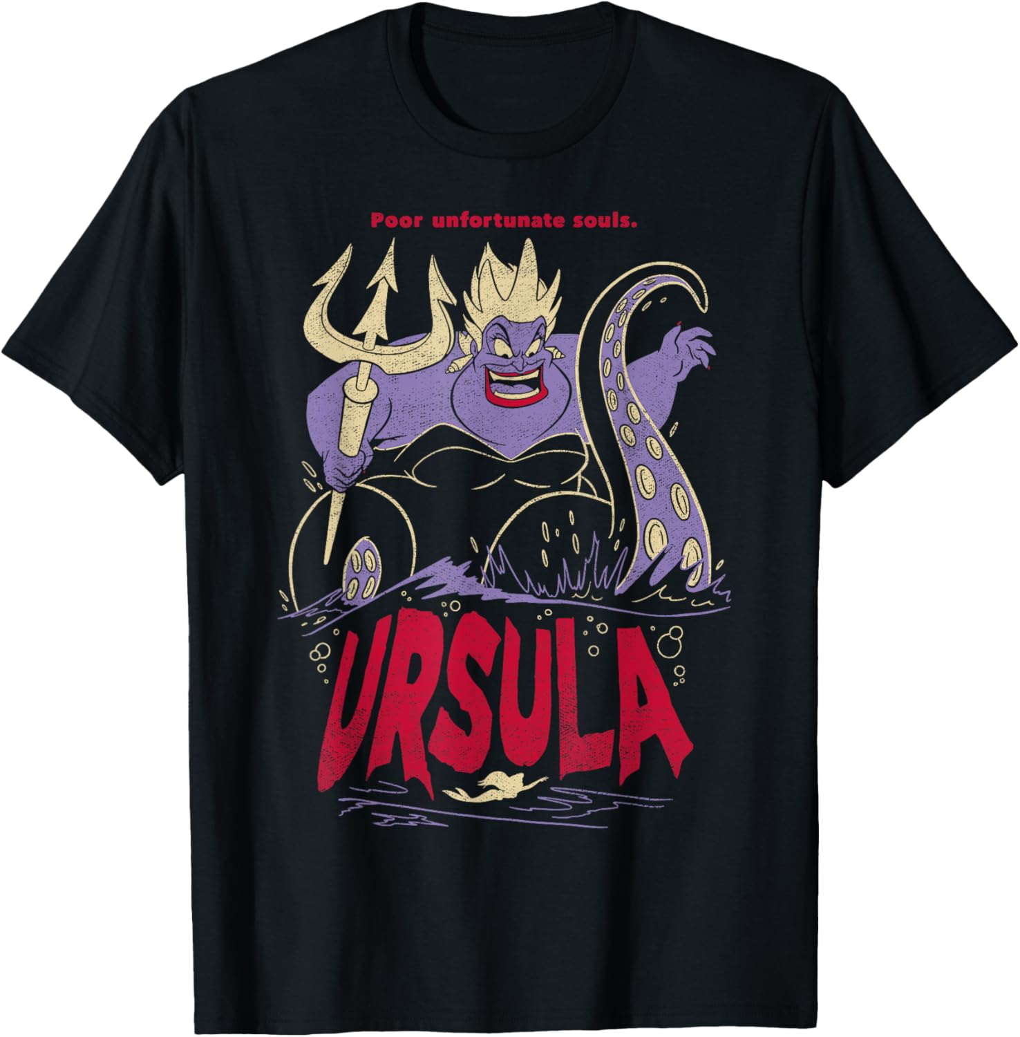 Disney The Little Mermaid Ursula T-Shirt, Black