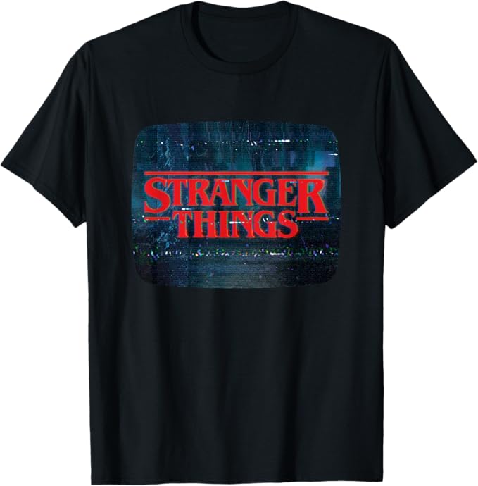Stranger Things Retro T.V. Glitch Panel Tシャツ　ストレンジャー
 シングス グッズ