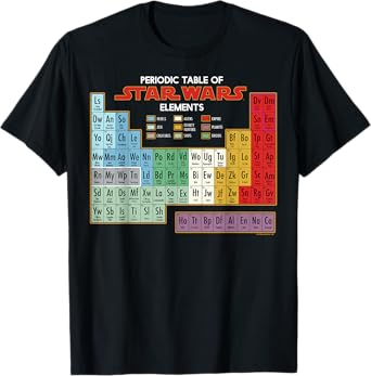 Star Wars Periodic Table of Elements Graphic T-Shirt