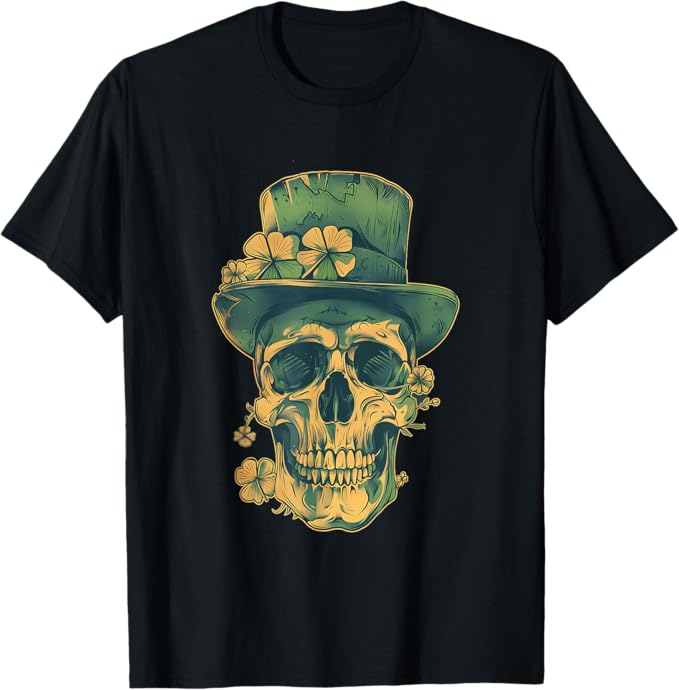 St Patricks Day Funny Sugar Skull Hat Shamrock