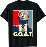 Trump GOAT Middle Finger Election 2024 Republican Poster T-Shirt