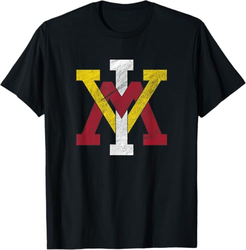 Camiseta VMI Keydets Distressed Primary, Negro -