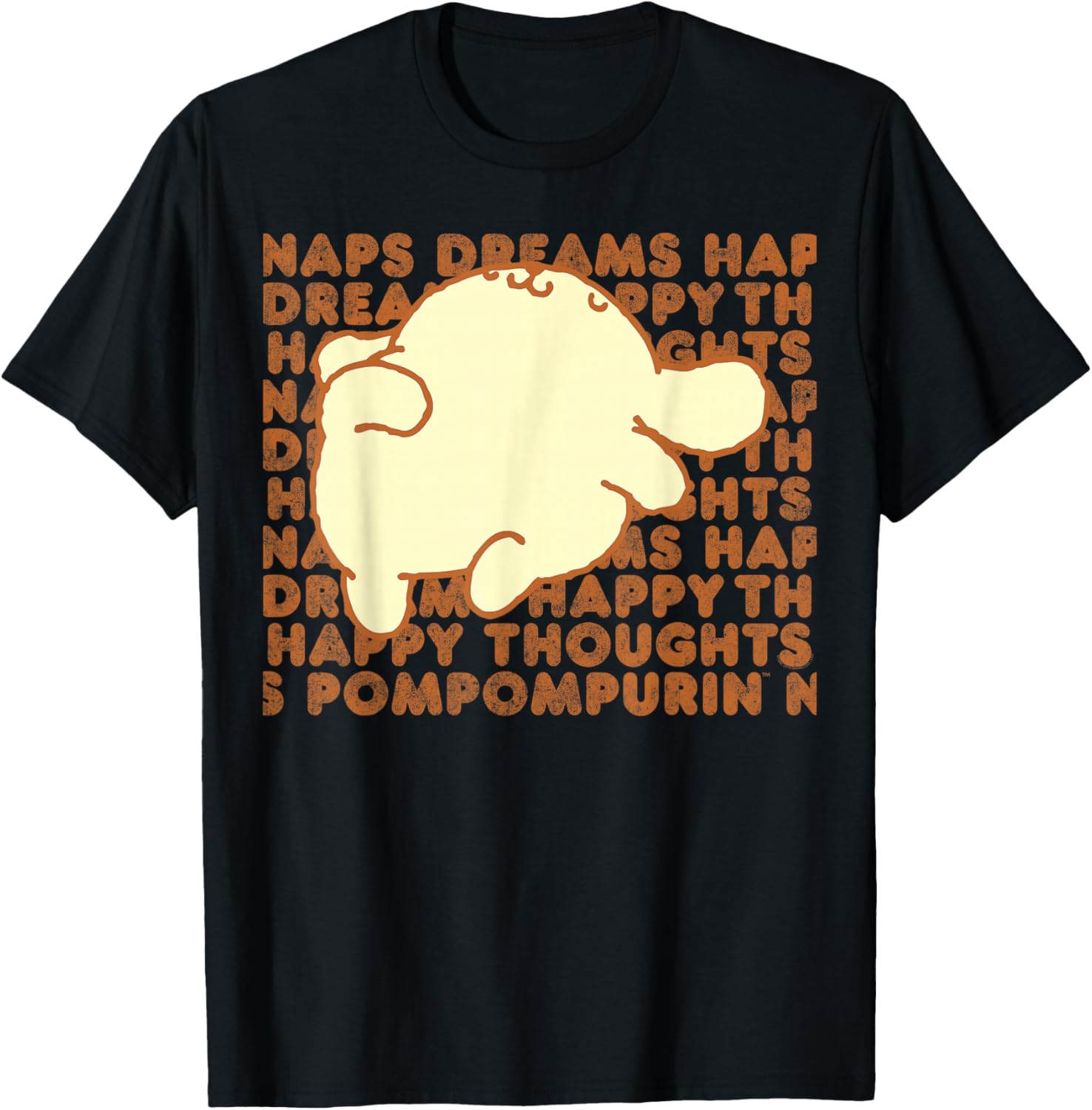 Pompompurin Happy Thoughts Nap Time T-Shirt
