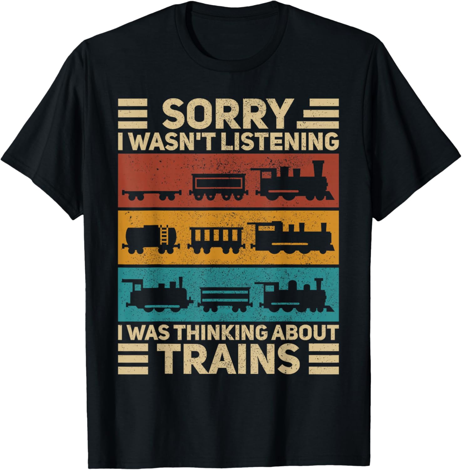 Retro Wagon Train Lover Model Railroad Conductor Funny Train T-Shirt